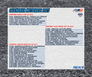 Championnat Motocross 2025 Ligue Grand Est 250-450cc